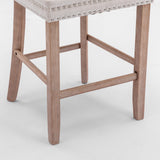 Velvet Bar Table Set Tufted Beige