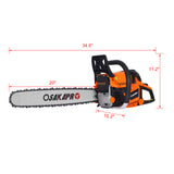 Chainsaw gas 20inch, 58cc Gasoline Chain Saw for Trees