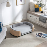 Scandinavian style Elevated Dog Bed Pet Sofa With Solid Wood legs