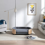 Scandinavian style Elevated Dog Bed Pet Sofa With Solid Wood legs