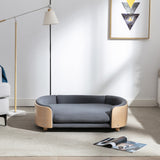 Scandinavian style Elevated Dog Bed Pet Sofa With Solid Wood legs
