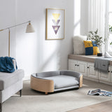 Scandinavian style Elevated Dog Bed Pet Sofa With Solid Wood legs