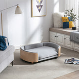 Scandinavian style Elevated Dog Bed Pet Sofa With Solid Wood legs