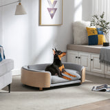 Scandinavian style Elevated Dog Bed Pet Sofa With Solid Wood legs