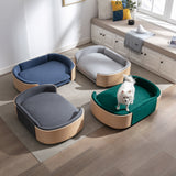 Scandinavian style Elevated Dog Bed Pet Sofa With Solid Wood legs