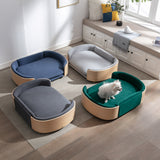 Scandinavian style Elevated Dog Bed Pet Sofa With Solid Wood legs