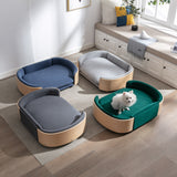 Scandinavian style Elevated Dog Bed Pet Sofa With Solid Wood legs