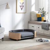 Scandinavian style Elevated Dog Bed Pet Sofa With Solid Wood legs