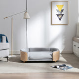 Scandinavian style Elevated Dog Bed Pet Sofa With Solid Wood legs
