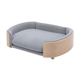 Scandinavian style Elevated Dog Bed Pet Sofa With Solid Wood legs