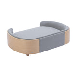 Scandinavian style Elevated Dog Bed Pet Sofa With Solid Wood legs