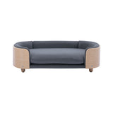 Scandinavian style Elevated Dog Bed Pet Sofa With Solid Wood legs