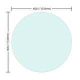 Round Glass End Table Transparent