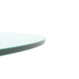 Round Glass End Table Transparent