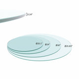 Round Glass End Table Transparent