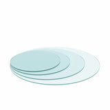Round Glass End Table Transparent