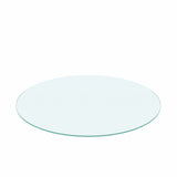 Round Glass End Table Transparent