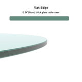 Round Glass End Table Transparent