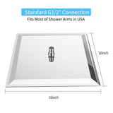 16 Inch Chrome Rain Shower Head
