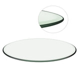 Round Glass Dining Table Transparent
