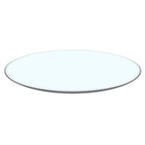Round Glass Dining Table Transparent