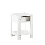 Engineered Wood End Table with Storage White