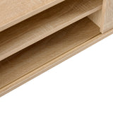 Solid Wood TV Stand with Storage Natural 55"