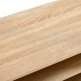 Solid Wood TV Stand with Storage Natural 55"