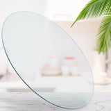 Round Glass Dining Table Transparent