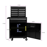 Rolling Tool Chest, 5-Drawer Tool Box Organizer w/Lockable Wheels & Sliding