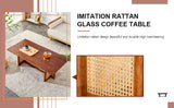 Rectangular Rubberwood Coffee Table Walnut
