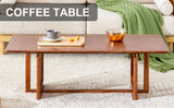 Rectangular Rubberwood Coffee Table Walnut