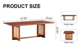 Rectangular Rubberwood Coffee Table Walnut