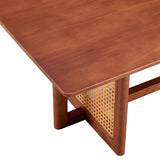 Rectangular Rubberwood Coffee Table Walnut