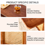 Rectangular Rubberwood Coffee Table Walnut