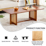 Rectangular Rubberwood Coffee Table Walnut