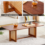 Rectangular Rubberwood Coffee Table Walnut