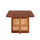 Rectangular Rubberwood Coffee Table Walnut
