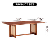 Rectangular Rubberwood Coffee Table Walnut