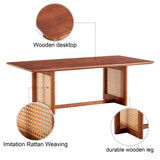 Rectangular Rubberwood Coffee Table Walnut