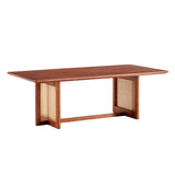 Rectangular Rubberwood Coffee Table Walnut