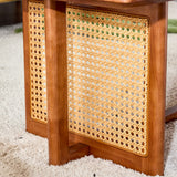 Rectangular Rubberwood Coffee Table Walnut
