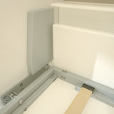 Modern Design Twin Size Horizontal Murphy Bed with Shelf Storage, White Plywood & Metal Space Saving Hidden Bed
