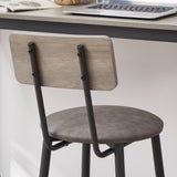 Engineered Wood Bar Table Set Grey