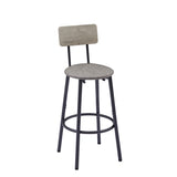 Engineered Wood Bar Table Set Grey