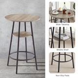 Engineered Wood Bar Table Set Grey