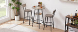 Engineered Wood Bar Table Set Grey