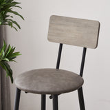Engineered Wood Bar Table Set Grey