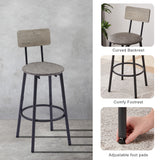 Engineered Wood Bar Table Set Grey