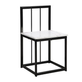 Metal Dining Set White/Black